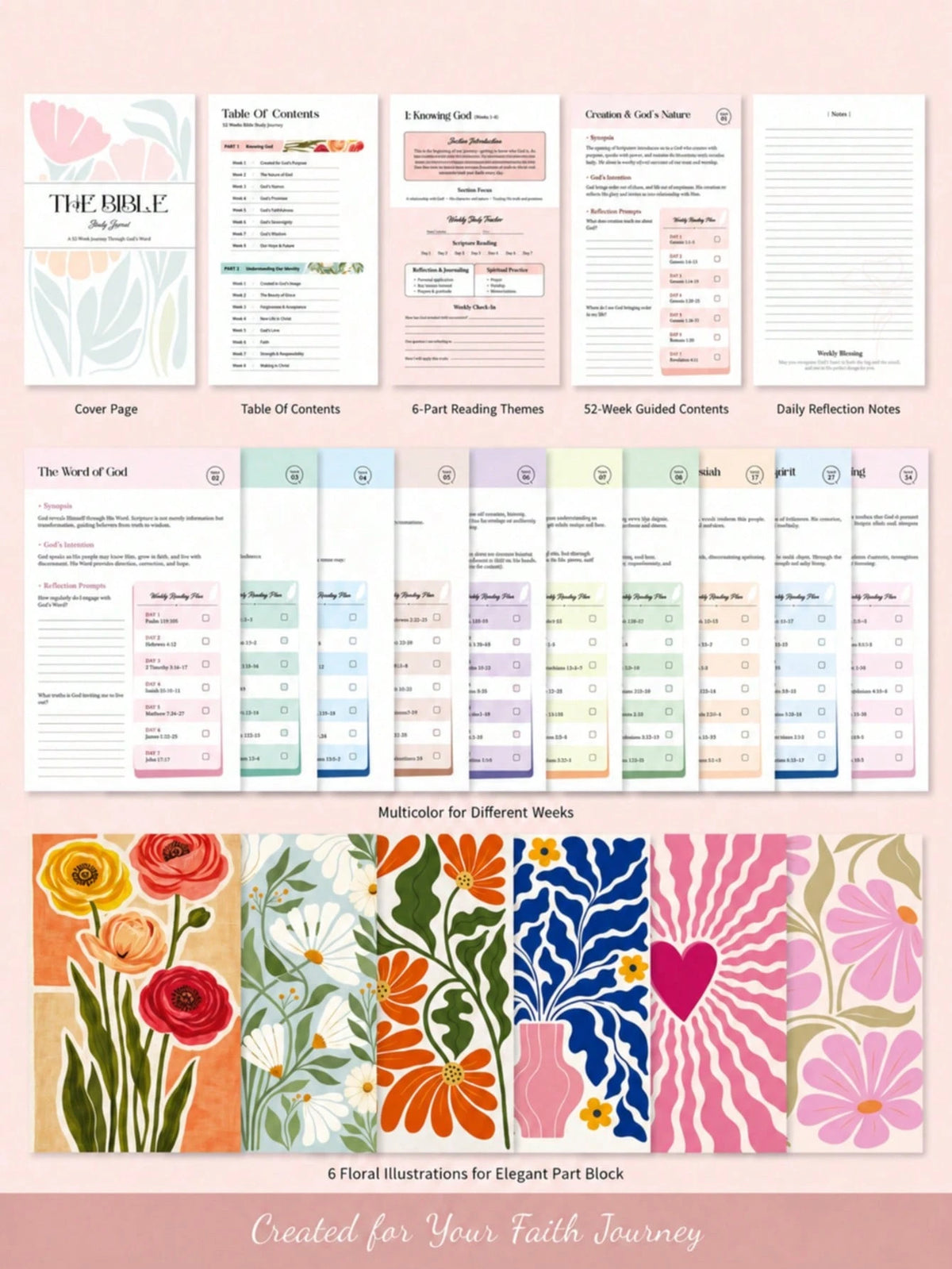 Grow in Faith 52-Week Bible Study Planner for Women