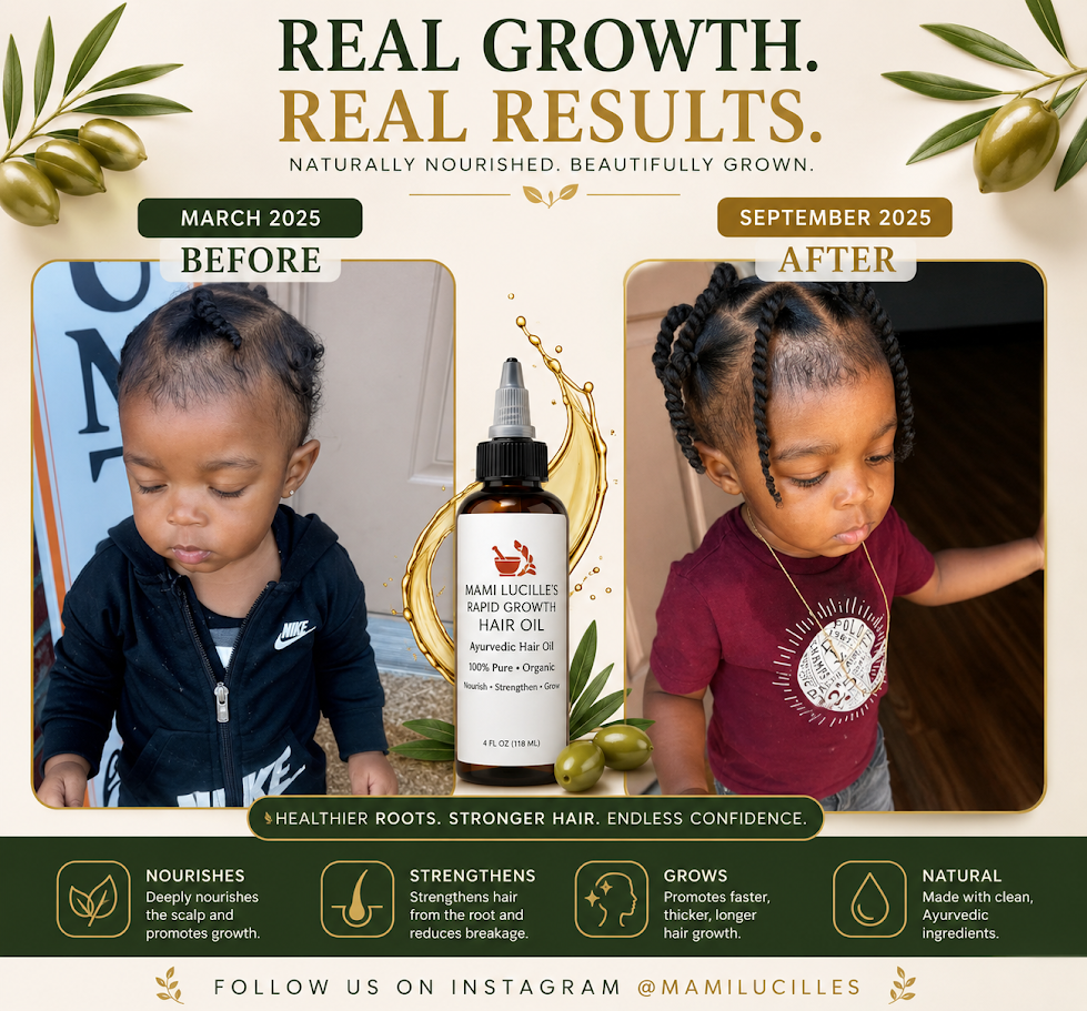 Mami Lucille's Ayurvedic Rapid Growth Hair Oil (ORGANIC)