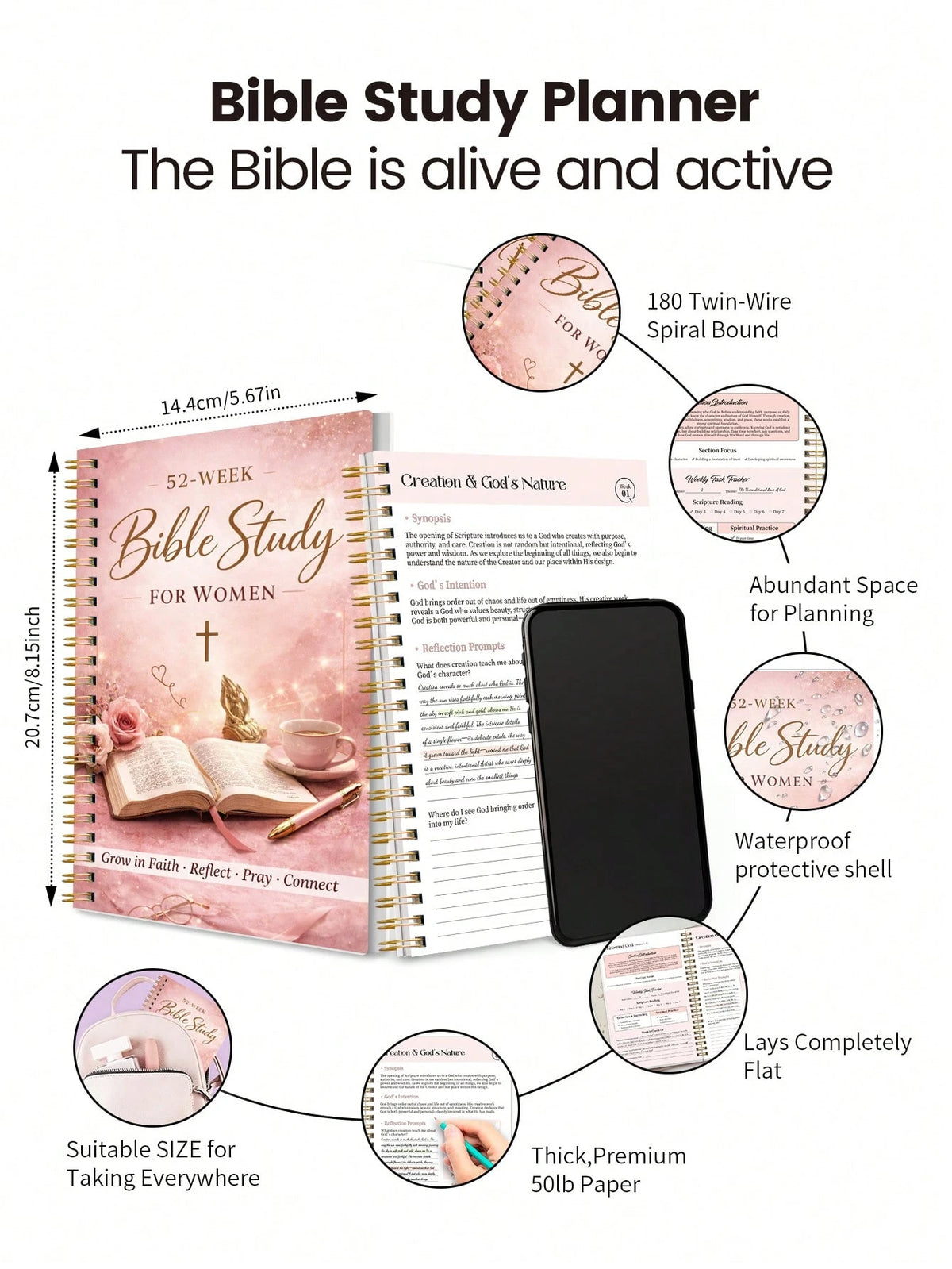 Grow in Faith 52-Week Bible Study Planner for Women
