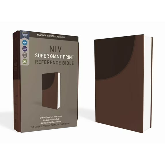 NIV, Super Giant Print Reference Bible, Brown, Red Letter Edition (Special)